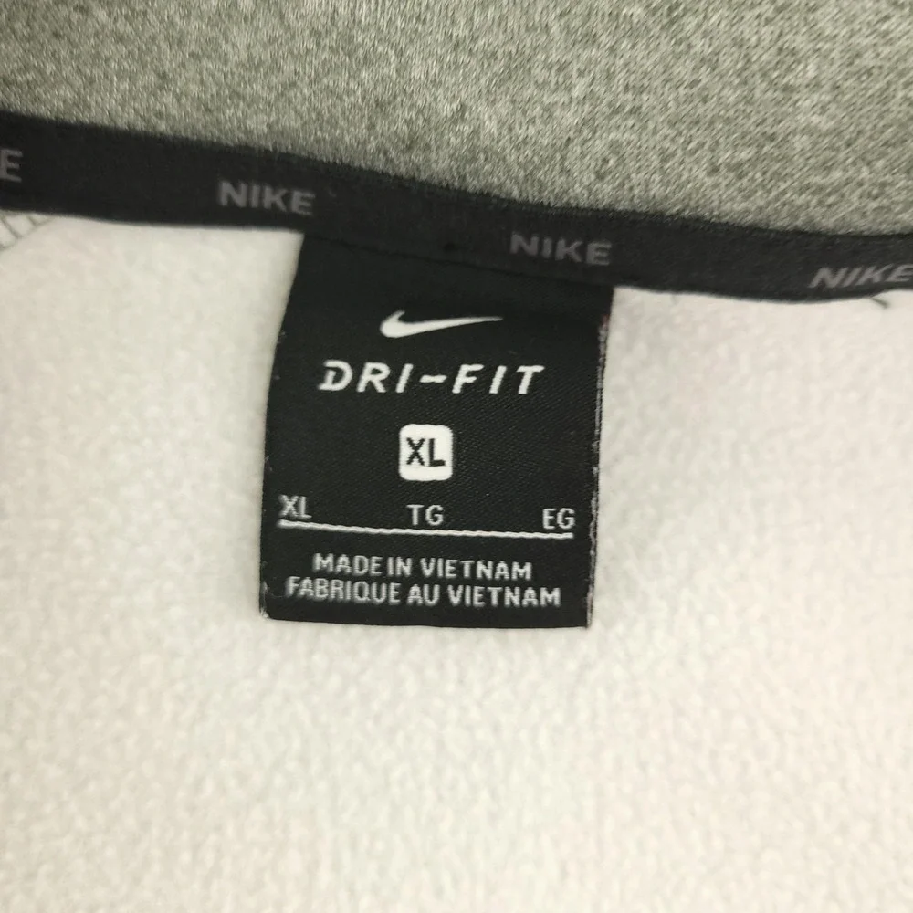 Nike Dri-FIT Fleece Pullover Mens XL Gray 1/4 Zip Long Sleeve Top Athletic